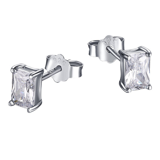 Cercei Emerald-Cut – Argint 925
